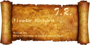Tivadar Richárd névjegykártya